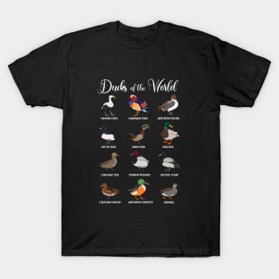 Different types of ducks - Ducks of the world T-Shirt